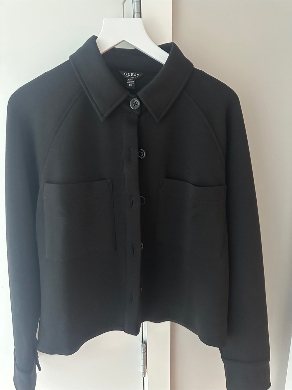 GUESS Black Women's Button-Up Bomber Jacket